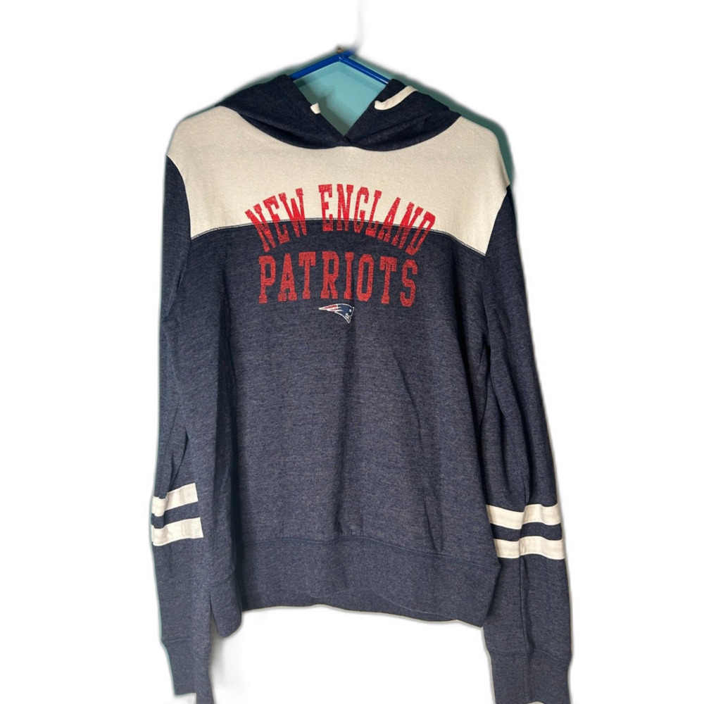 NFL Team Apparel New England Patriots Women's Pullover Hoodie Size M Navy